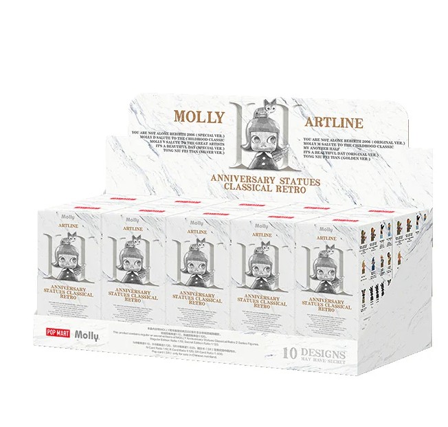 MOLLY Anniversary Statues Classical Retro 2 Series - POP MART Mystery Blind Box