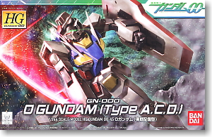 O Gundam, Type A.C.D., GN-000, 1/144 Scale, Model Kit, Bandai