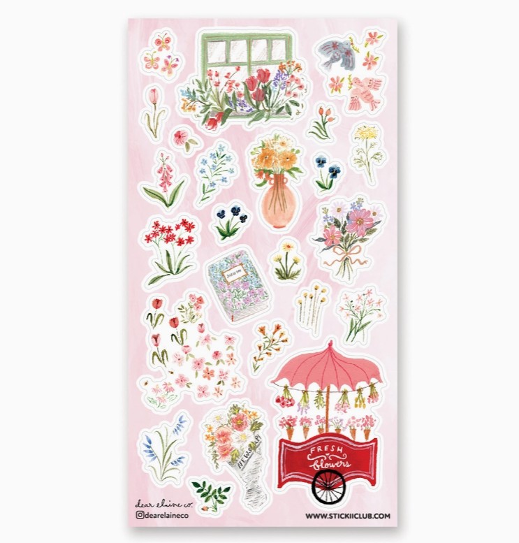 Fresh Flowers Sticker Sheet