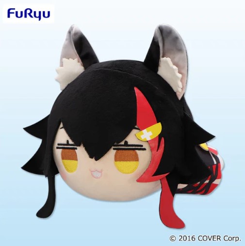 Hololive Mio Ookami Lying Down Big Plush Nesoberi 10 Inches Furyu