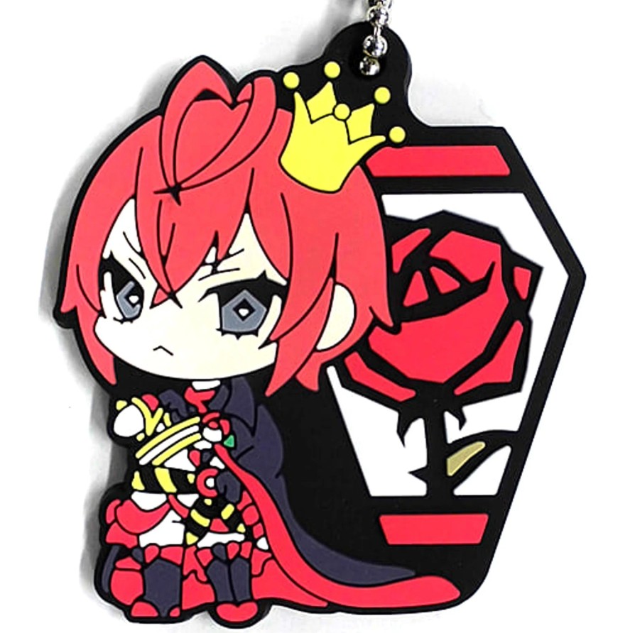 Twisted Wonderland Rubber Strap Keychain Riddle Rosehearts