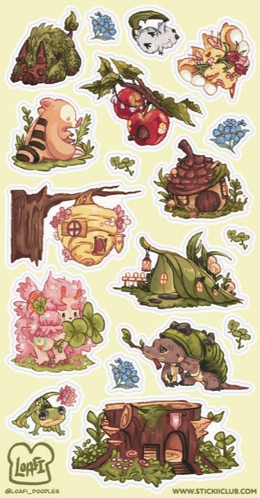 Critter Cottages Sticker Sheet