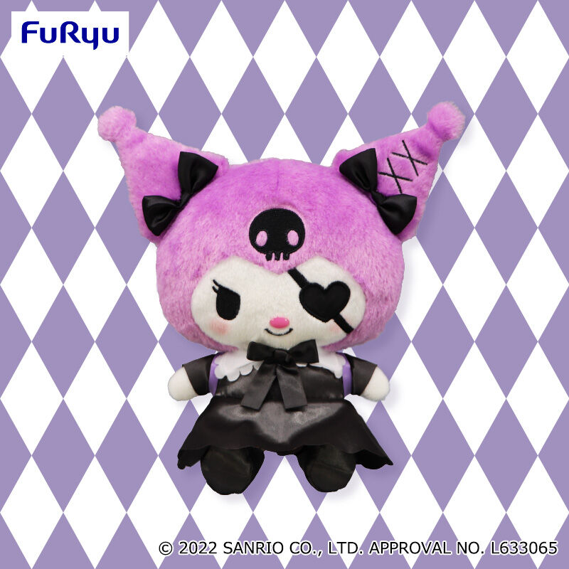 Kuromi Plush Doll, Gothic Lolita with Bag, 8 Inches, Sanrio, Furyu
