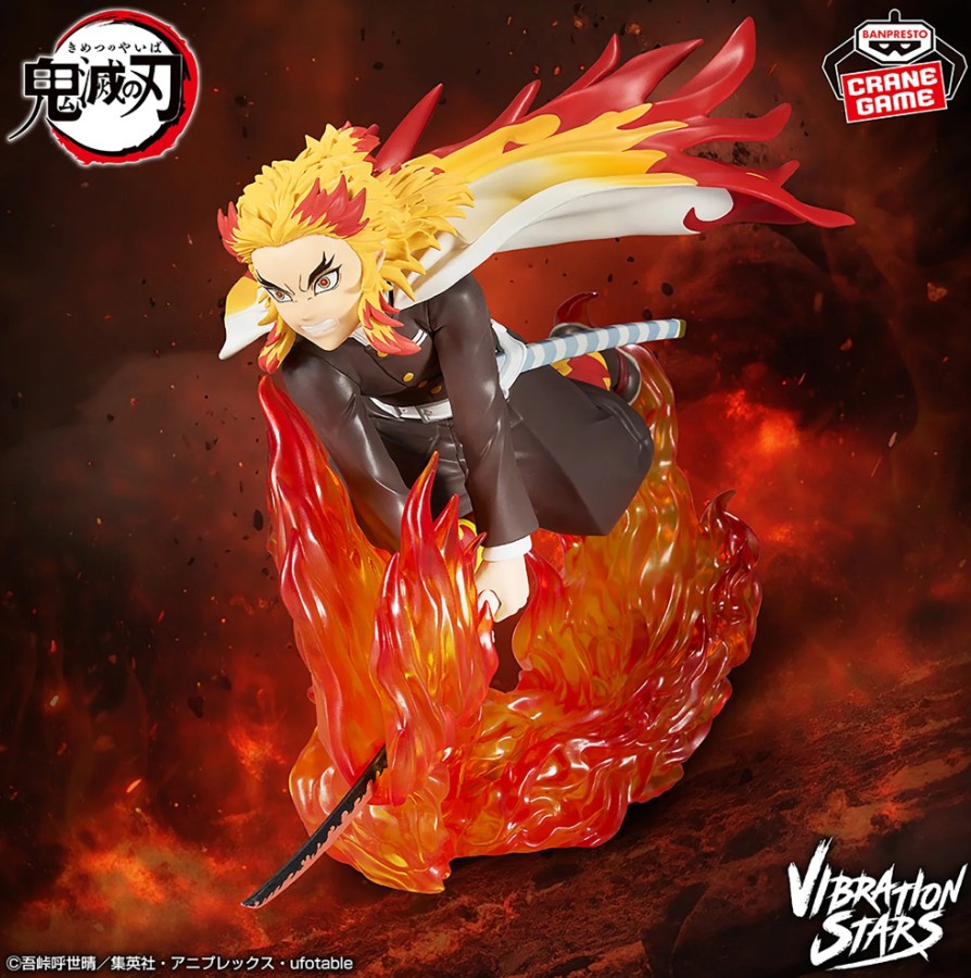Kyojuro Rengoku Figure, Vibration Stars Plus, Demon Slayer, Kimetsu no Yaiba, Banpresto