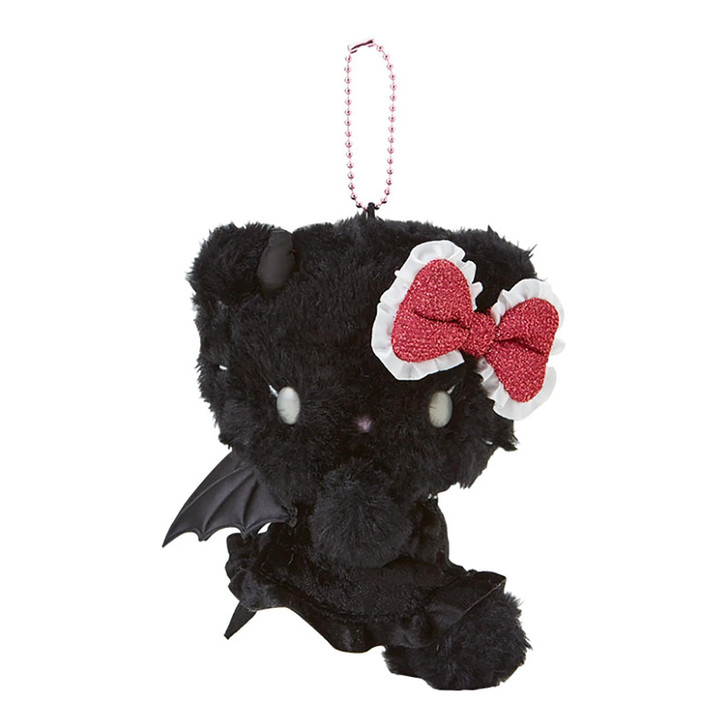 Hello Kitty Plush Doll Keychain - Devil (Little Devil Design) - Sanrio - Black - 5 Inches