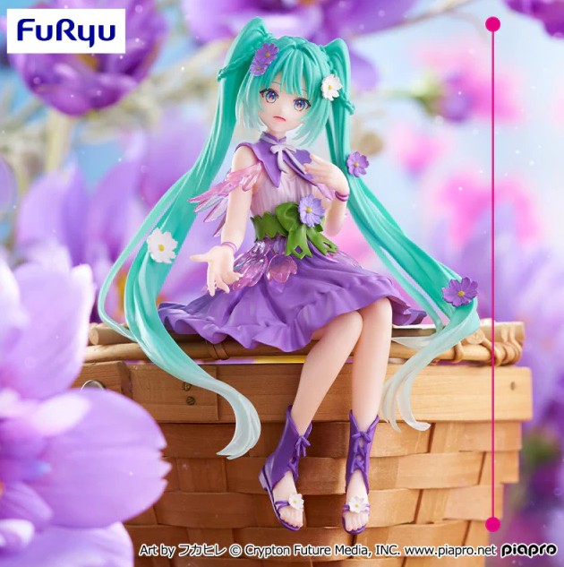 Miku Noodle Stopper Figure, Flower Fairy Purple Cosmos Ver., Hatsune Miku, Vocaloid, Furyu