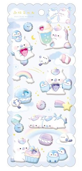 Mochimochi Marshmallow Stickers - Unicorns