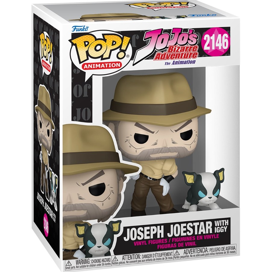 Joseph Joestar with Iggy Figure, Jojos Bizarre Adventure, Funko Pop Animation 2146