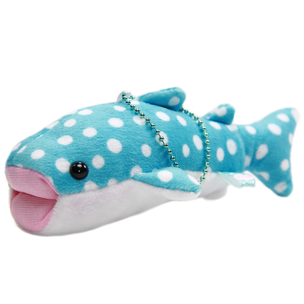 Amuse Whale Shark Dotted Plush Toy Stuffed Animal Light Blue White Keychain 6 Inches