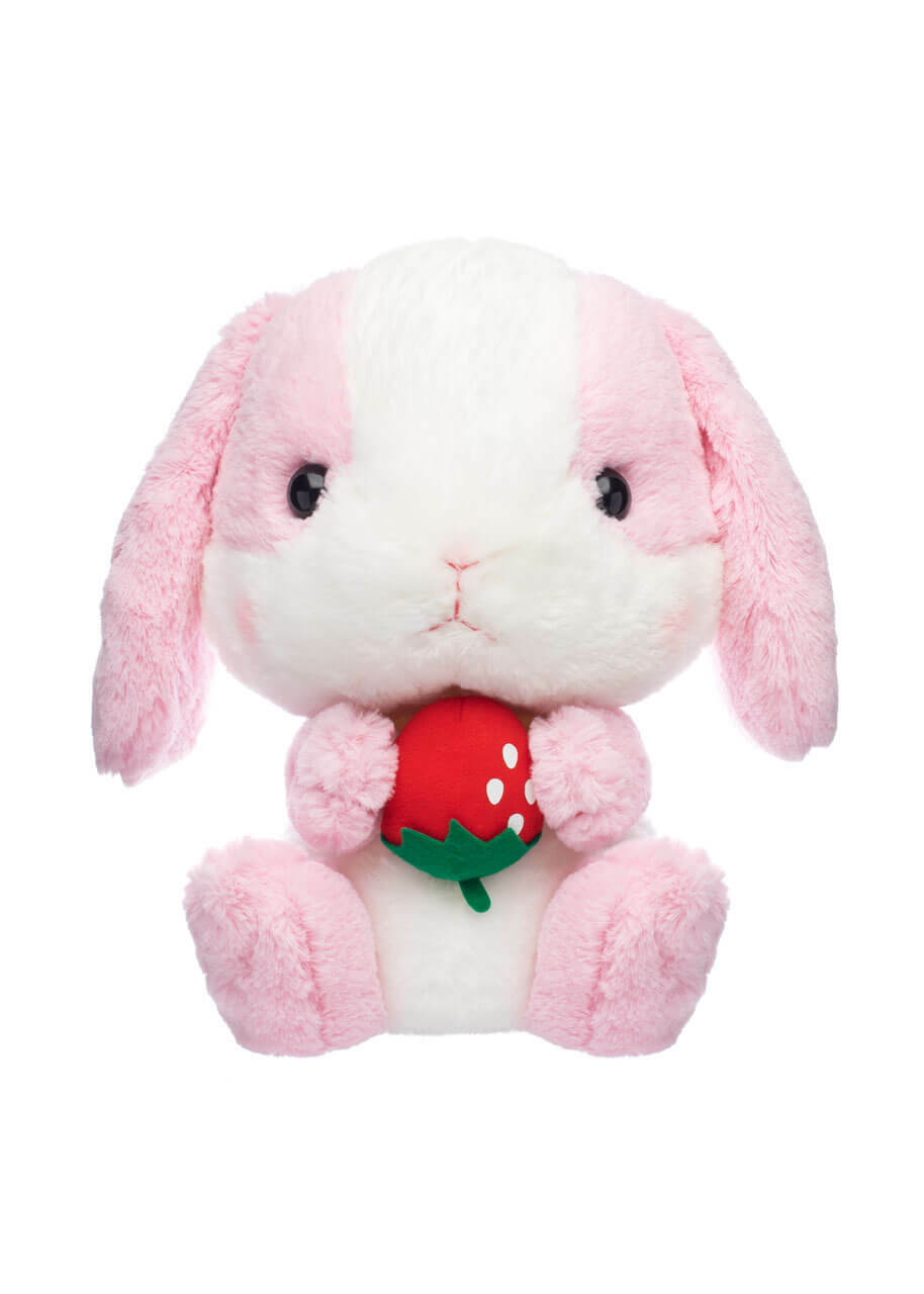 Bunny Plush Doll, Pink & White, 13 Inches, BIG Size, Amuse