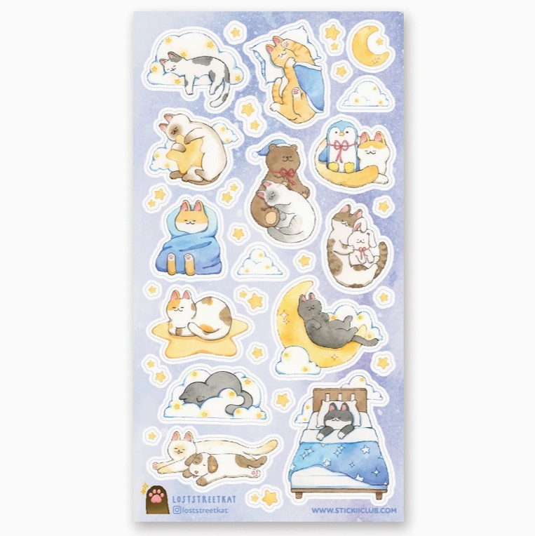 Kitties in Dreamland Sticker Sheet