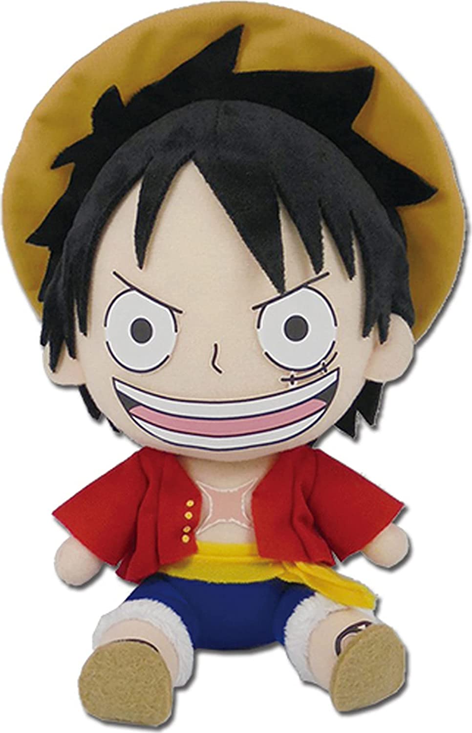 Luffy Sitting Plush Doll, One Piece, 8 Inches