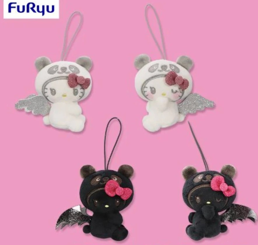 Panda Hello Kitty Little Devil x Angel, 3 Inches, Black, Sanrio, Furyu