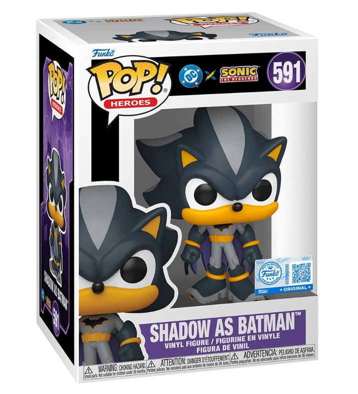 Shadow as Batman Sonic x Justice League Funko Pop Animation 591