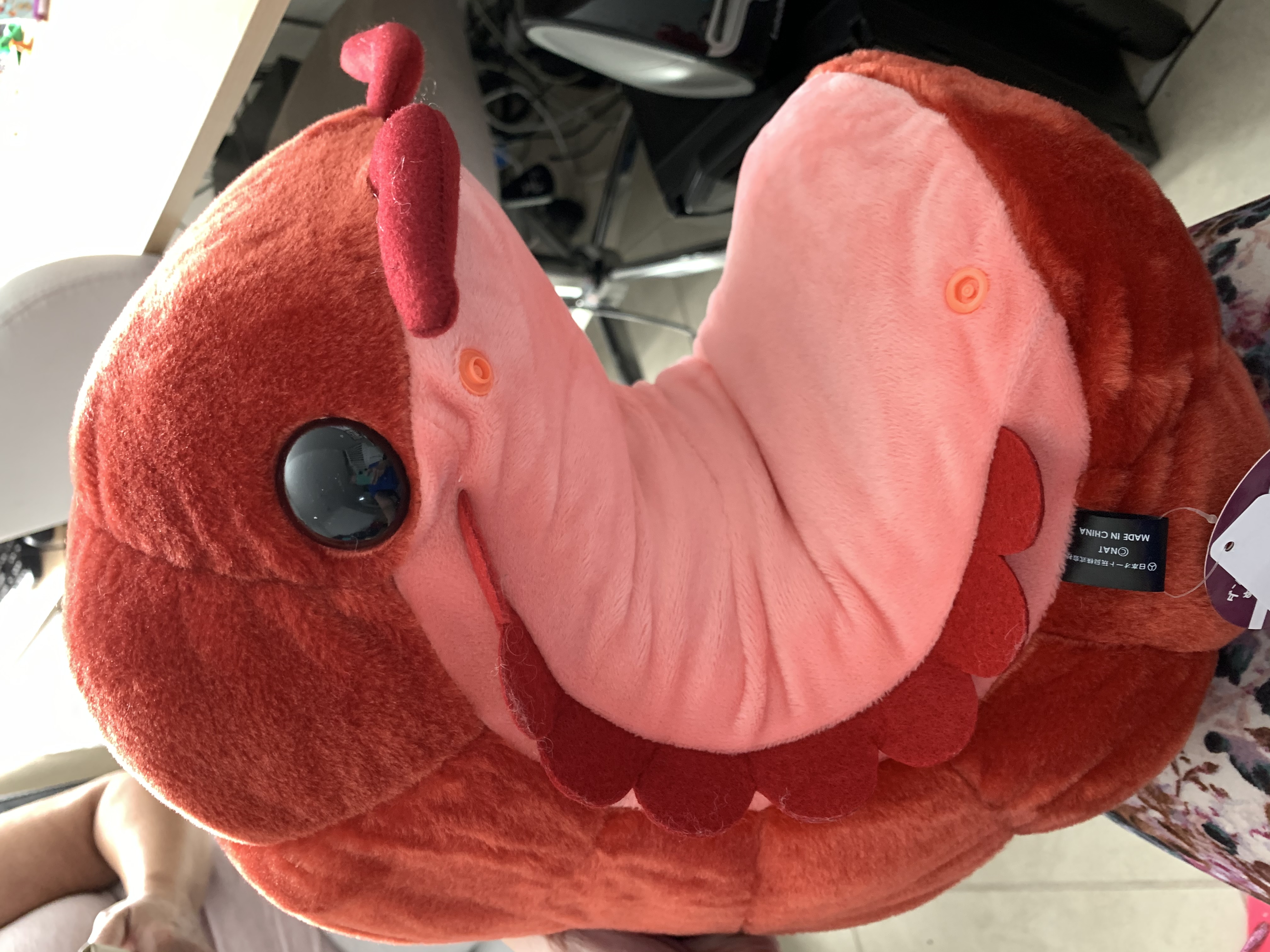 Dangomushi Larva Plush Toy Red BIG Size 14 Inches