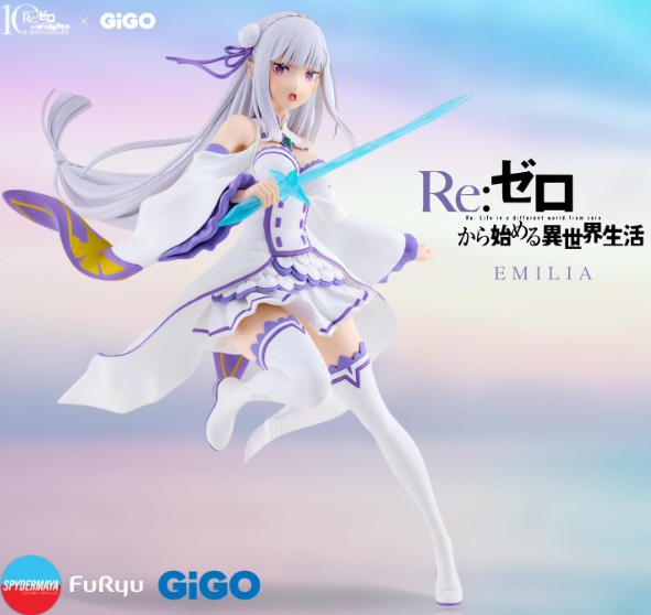 Emilia Figure, Re: Zero - Starting Life in Another World, 10th Anniversary, GIGO, Furyu