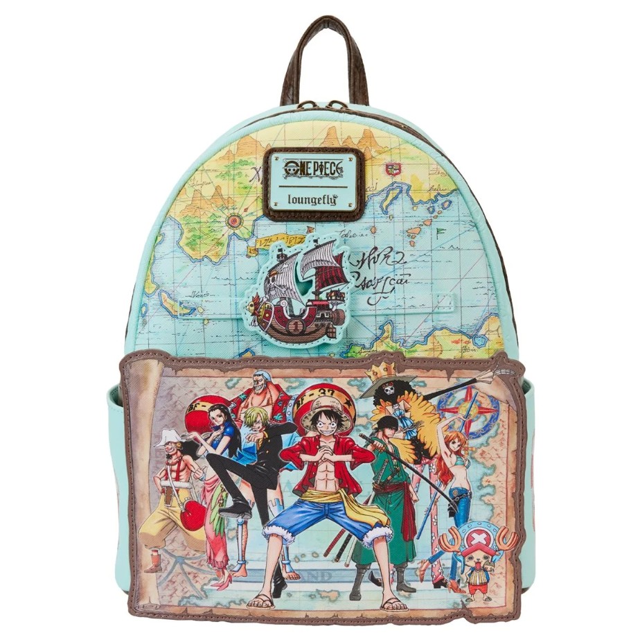 One Piece Luffy Gang Map Mini-Backpack Loungefly