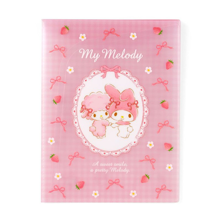 My Melody Plastic Folder Folder with Pockets, Clear File, A4 Size, Sanrio