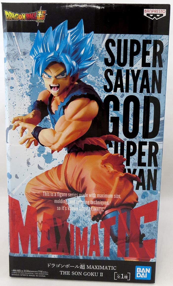 Son Goku Figure, Super Saiyan God Super Saiyan, Maximatic, Dragon Ball Super, Banpresto, Bandai