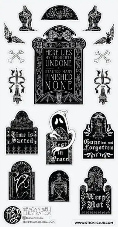 Dearly Departed Sticker Sheet
