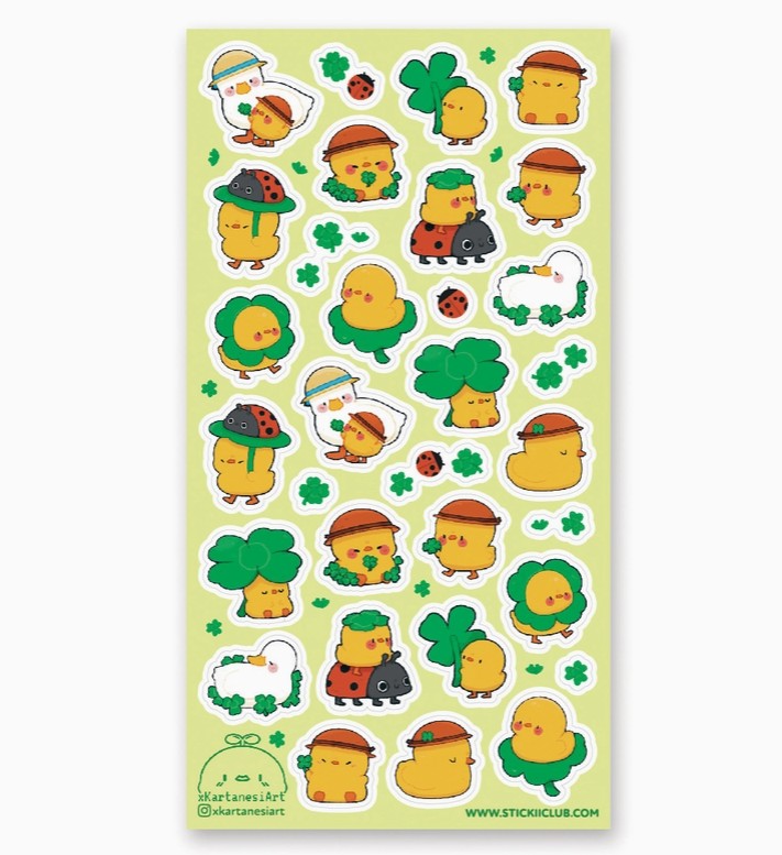 Lucky Duckies Sticker Sheet