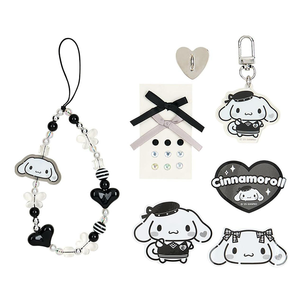 Cinnamoroll Decoration Set for Phone Charm, Strap, Clip, Stickers