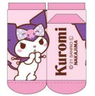 Kuromi Womens Socks One Size 23-24cm Pink Sanrio