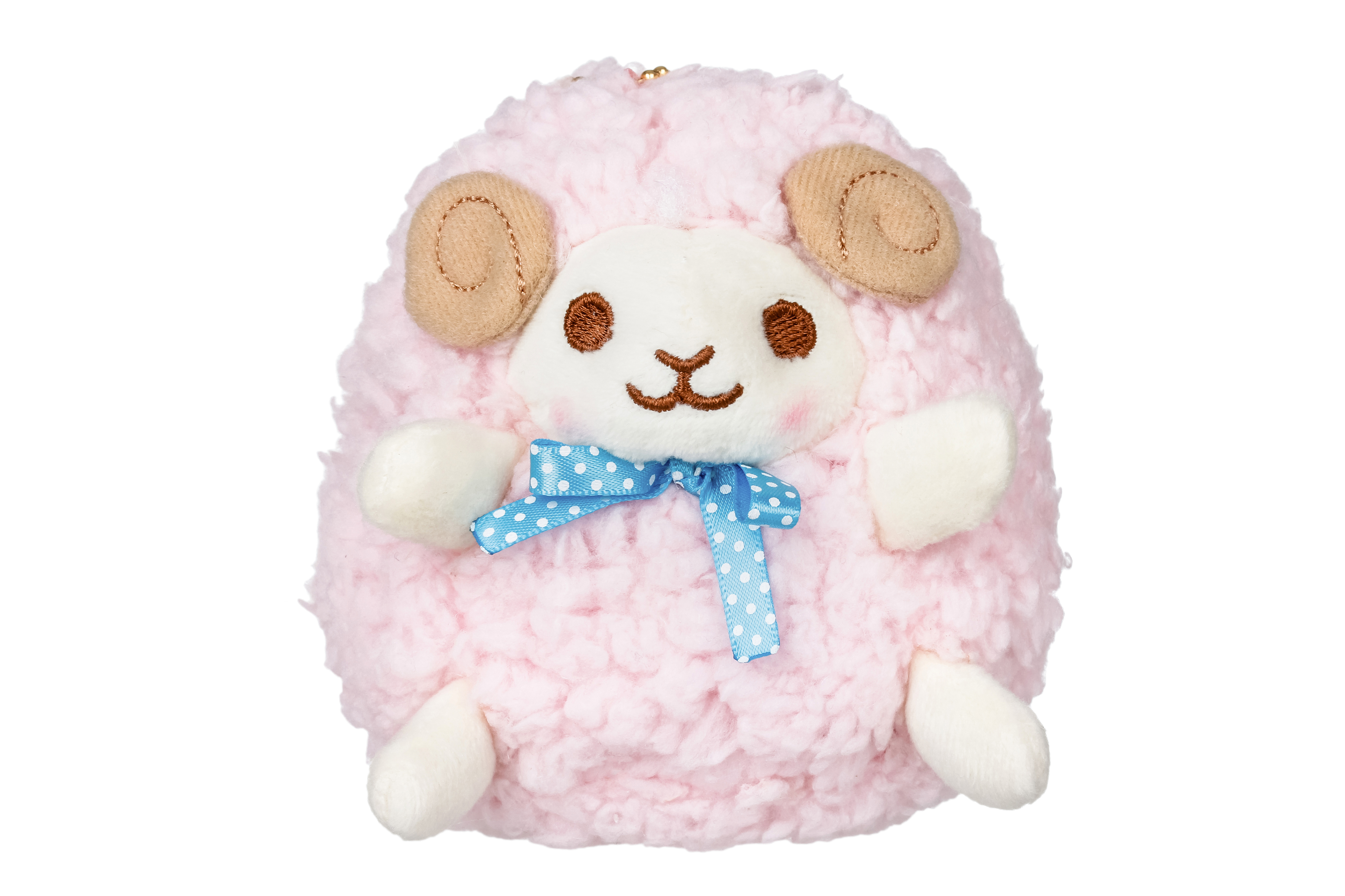 Amuse, Plush Sheep, Hitsuji no Wooly Plush Collection, Pink, 4 Inches