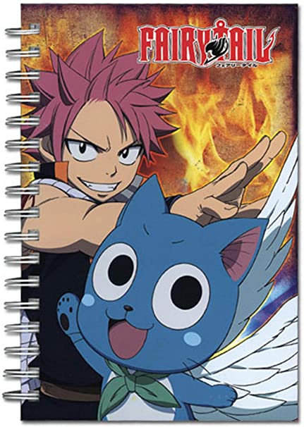 Fairy Tail Natsu & Happy Hardcover Spiral Anime Notebook