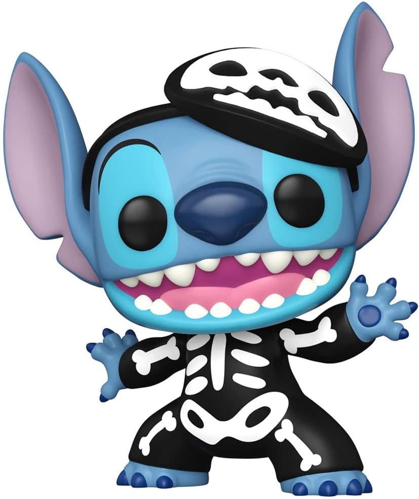Skeleton Stitch, Lilo & Stitch, Disney, Funko Pop Animation, 3.75 Inches Funko Pop 1234 - GLOW CHASE