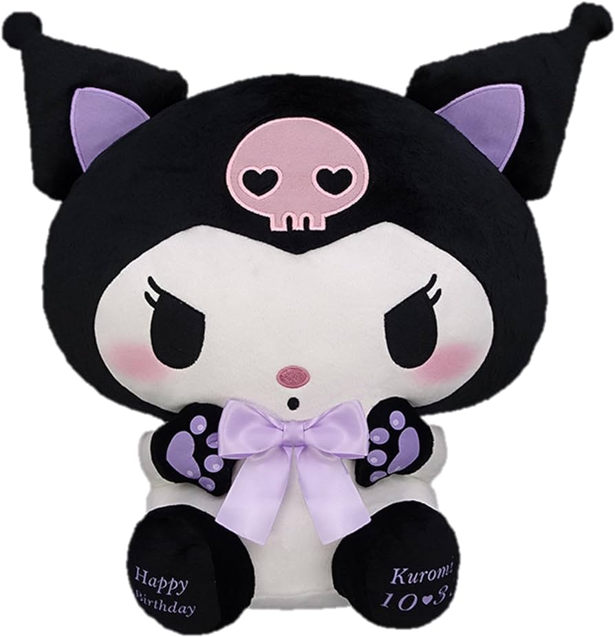 Kuromi Plush Toy, Black Cat Cosplay Birthday, 13 Inches, Sanrio, Furyu