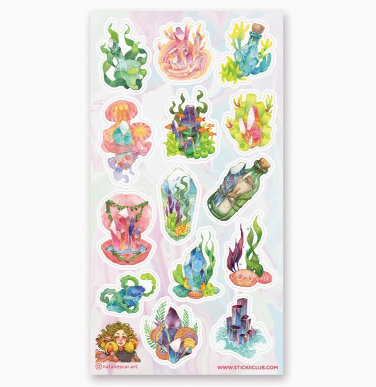 Marine Crystals Sticker Sheet