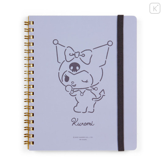 Kuromi Spiral Ring Notebook 80 Sheets Purple Sanrio