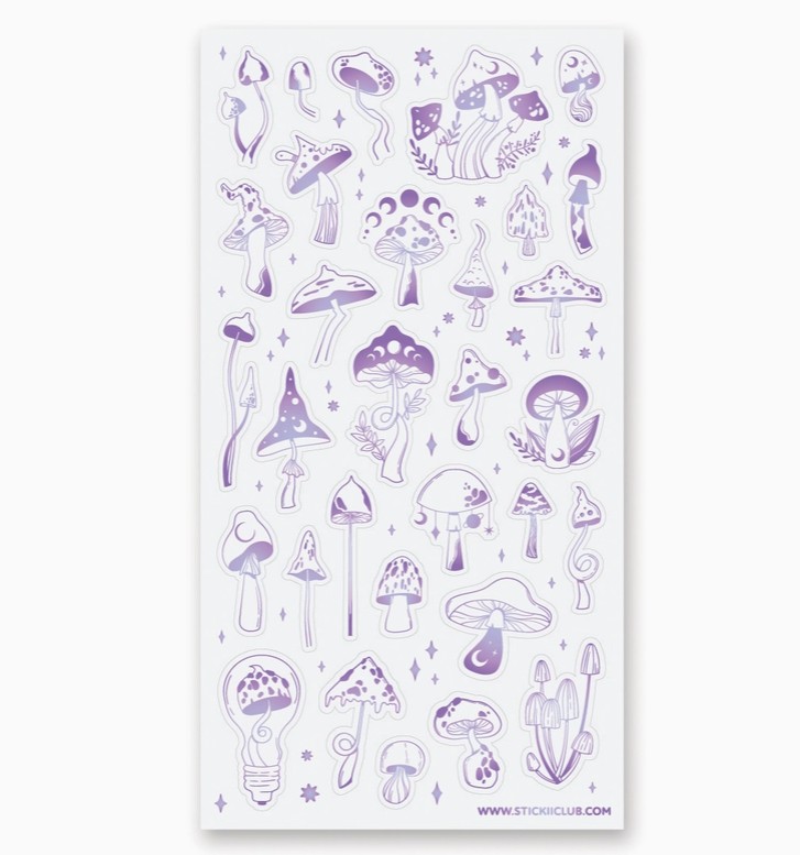 Moonlit Mushrooms Sticker Sheet