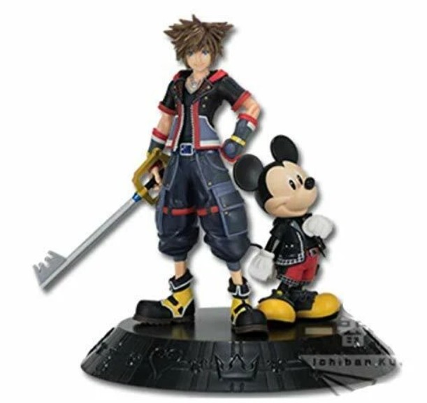 Sora and Mickey Mouse Figure, Ichiban Kuji A Prize, Kingdom Hearts, Bandai