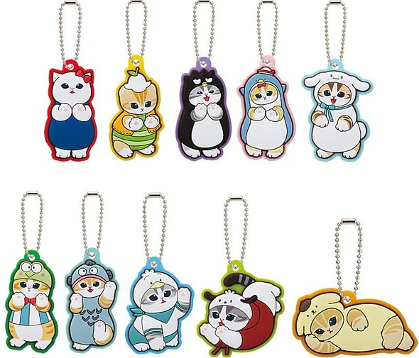 Mofusand x Sanrio Characters Rubber Charm Keychain Gashapon - Random Pick