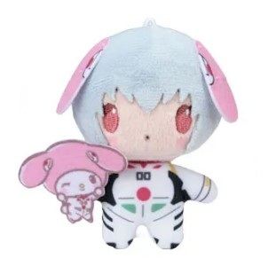 Rei Ayanami x My Melody Plush Doll, Evangelion x Sanrio, 4 Inches, Sega