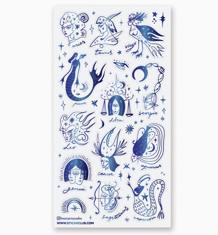 Mystical Zodiac Sticker Sheet
