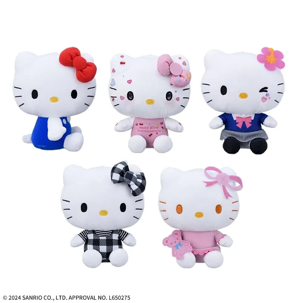 Hello Kitty Plush Doll - Costume Collection - 50th Anniversary Ver. - Sega - Pink Bow