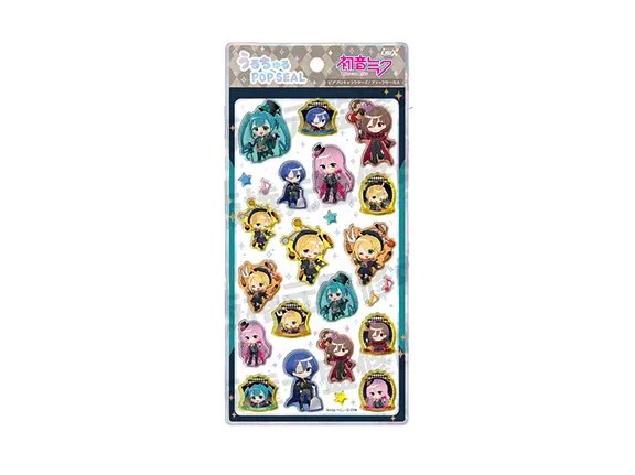 Hatsune Miku Uruchuru POP SEAL Black Circus Sticker Set