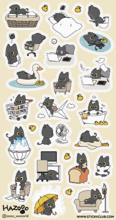 World of Cats Sticker Sheet