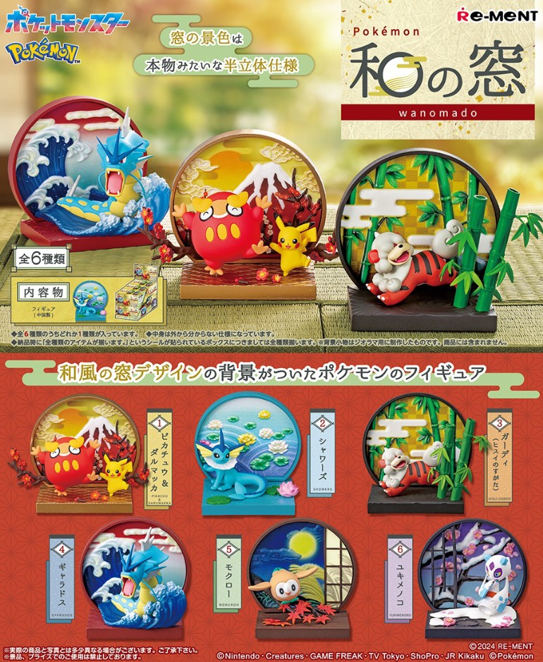 Pokemon Japanese Style Window, Wanomado, Random Blind Box Figure Re-Ment