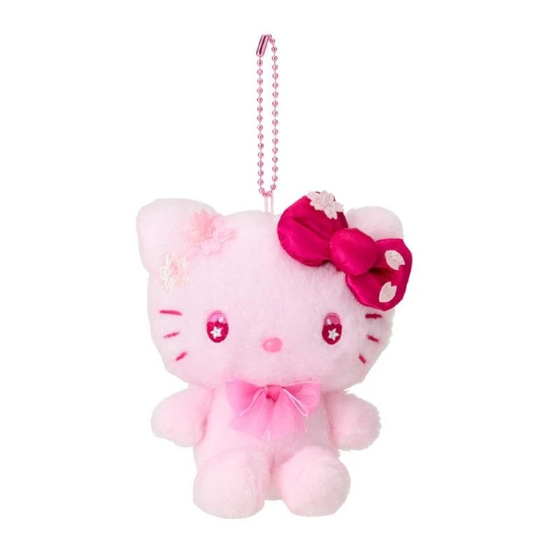 Hello Kitty Plush Doll Keychain, Sakura 2025, Sanrio Characters, 5 Inches