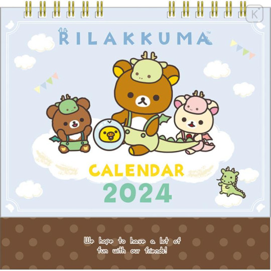 Rilakkuma & Friends 2024 Desktop Calendar - San-X