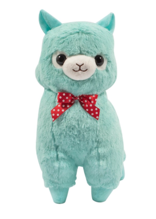 Alpaca Plush Doll, Alpacasso, Teal Green Blue, 13 Inches, BIG Size, Amuse,