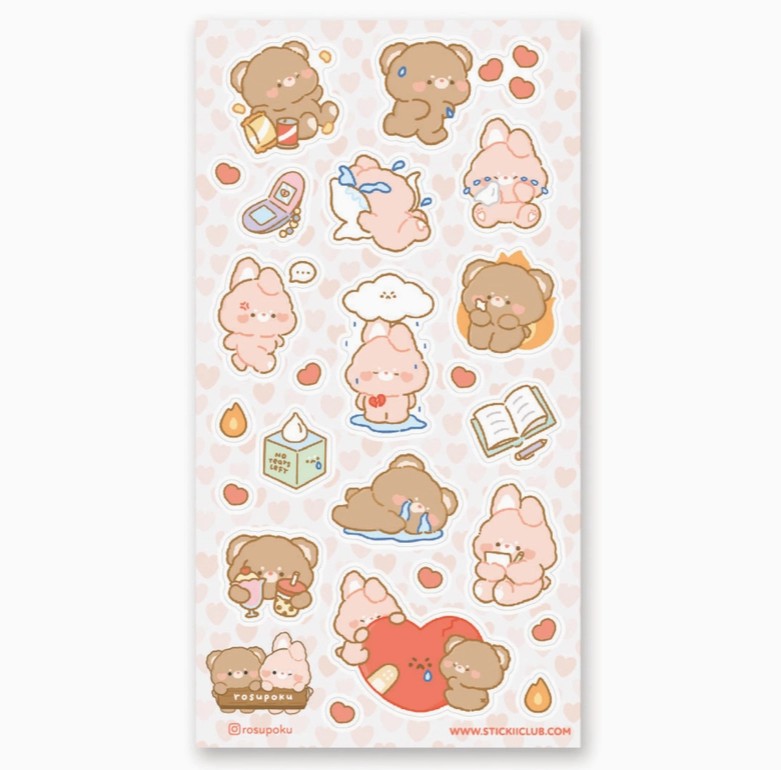 Sad Sweethearts Sticker Sheet