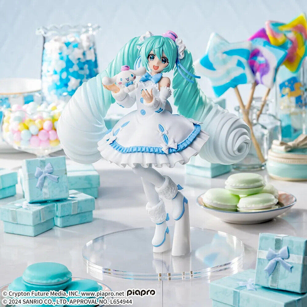 Hatsune Miku x Cinnamoroll Figure, White Dress Ver., CinnaMiku, Luminasta, Vocaloid, Sega