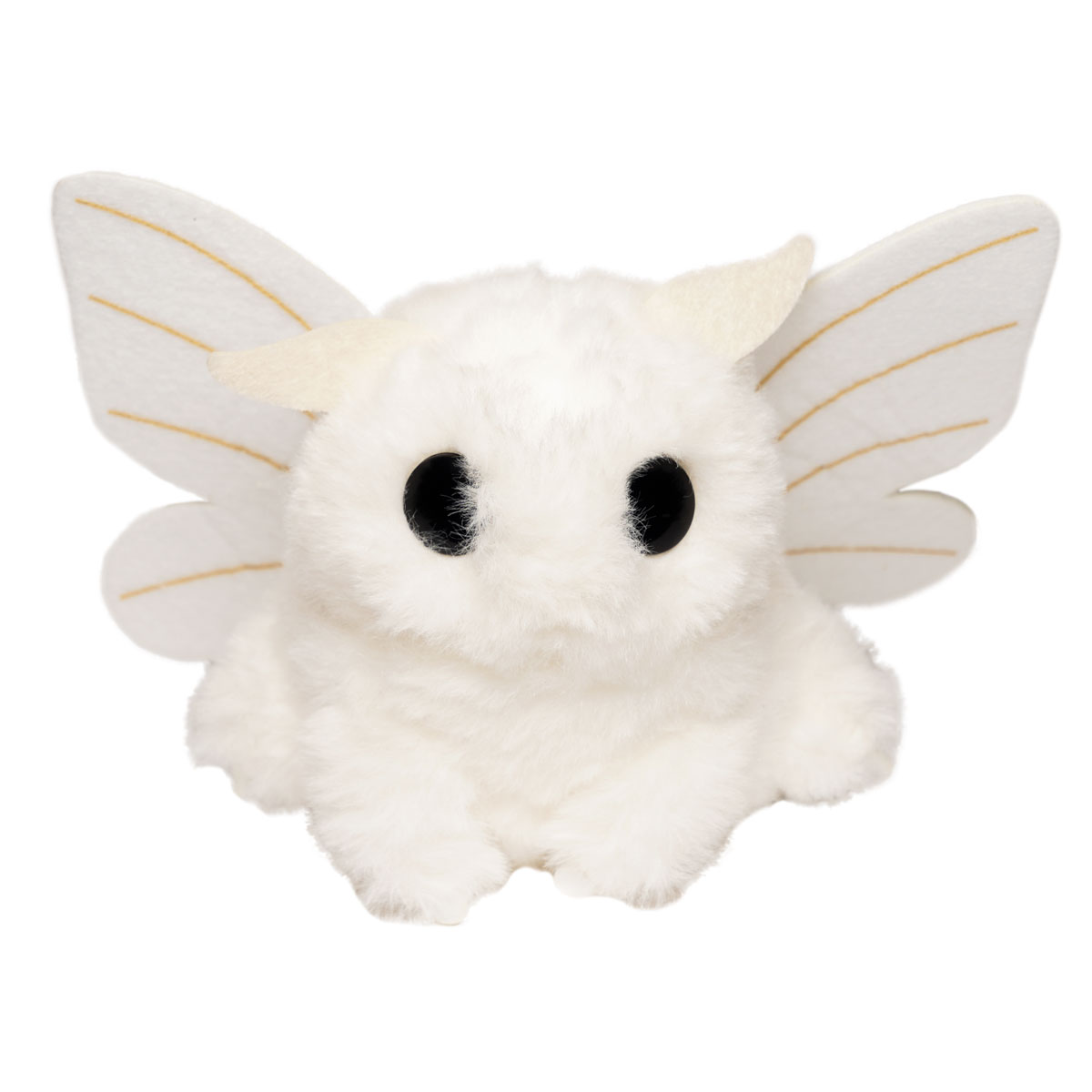 Poodle Moth Plush Toy Kawaii Stuffed Animal White Keychain Size 4