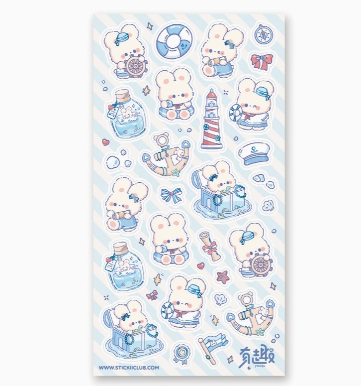 Sailor Bunny Sticker Sheet