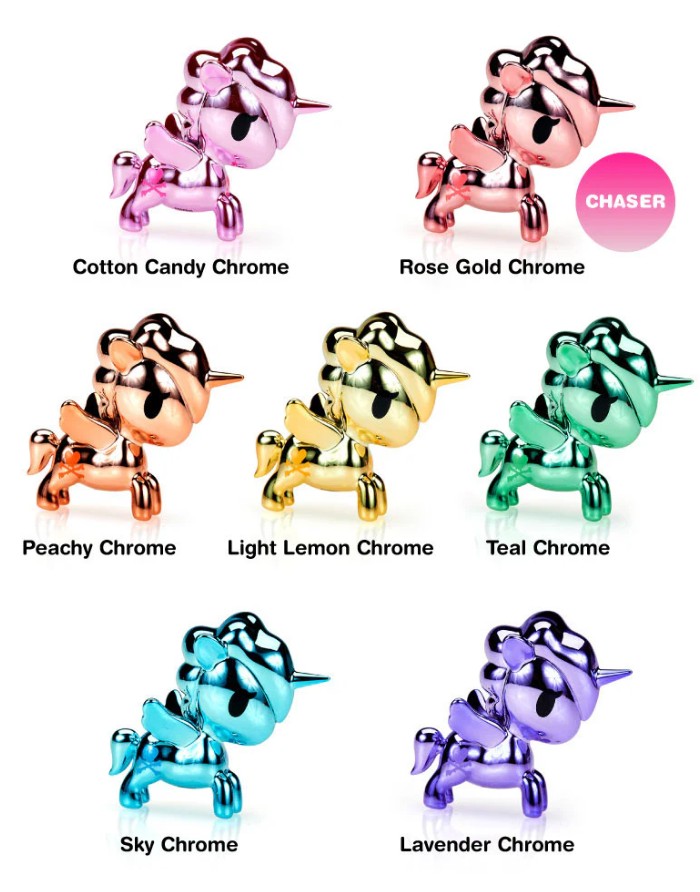 Tokidoki Unicorno lite - Liquid Chrome Blind Box Figure
